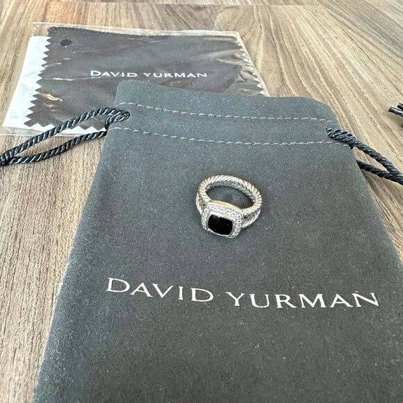 David Yurman Petite Albion Black Onyx Ring Size 6 - Picture 6 of 15